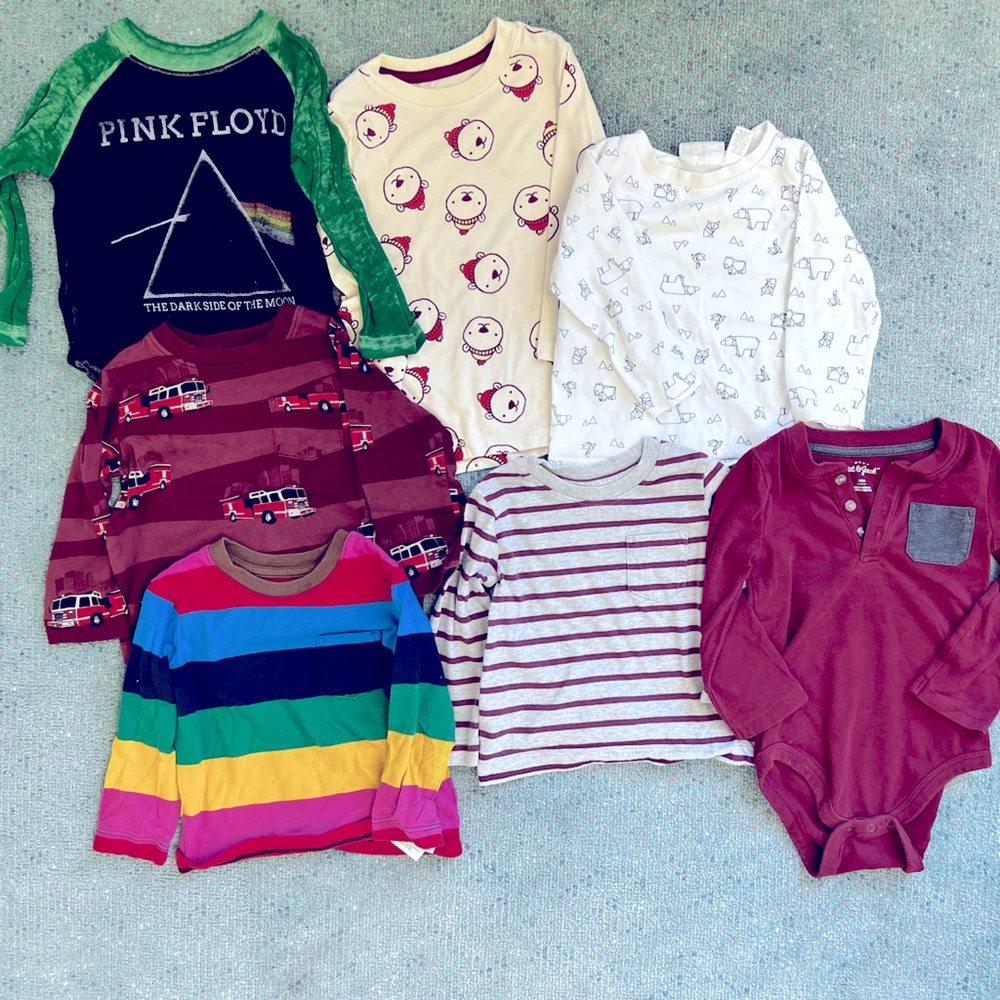 12-18 months toddler baby boys long sleeve shirts